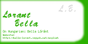 lorant bella business card